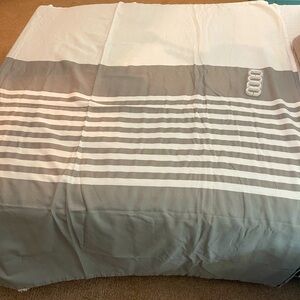 Tommy Hilfiger Shower Curtain gray and white striped